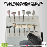 #0308 PACK GOMAS Y FELPAS PULIDO PARA COMPOSITE (12pcs)