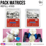 #0368 PACK MATRICES  PREFORMADAS REFILL X100