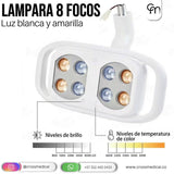 #0373 LAMPARA DE UNIDAD 8 FOCOS -DUO LUZ
