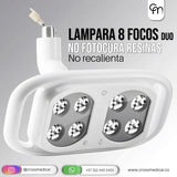 #0373 LAMPARA DE UNIDAD 8 FOCOS -DUO LUZ