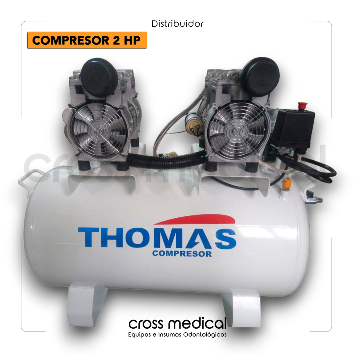 #0284 COMPRESOR THOMAS 02 H.P LIBRE DE ACEITE – crossmedical